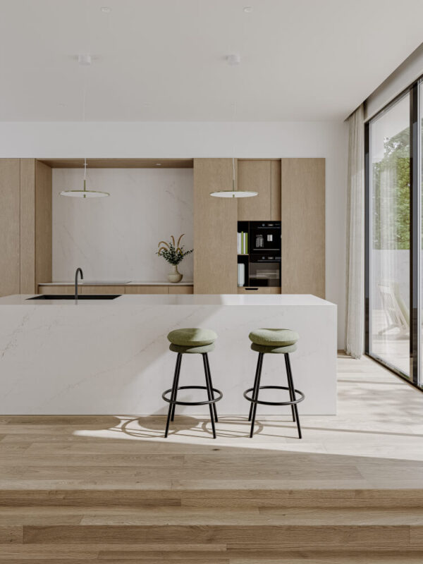 Technistone Kvarts Benkeplate Mistral White 20mm - Bilde 5
