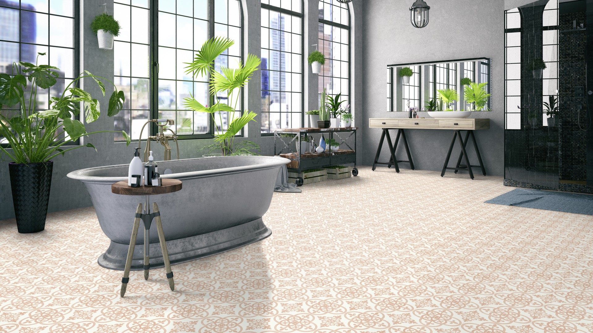 Tarkett Aquarelle Våtromsbelegg Lyon Terracotta - Bilde 2