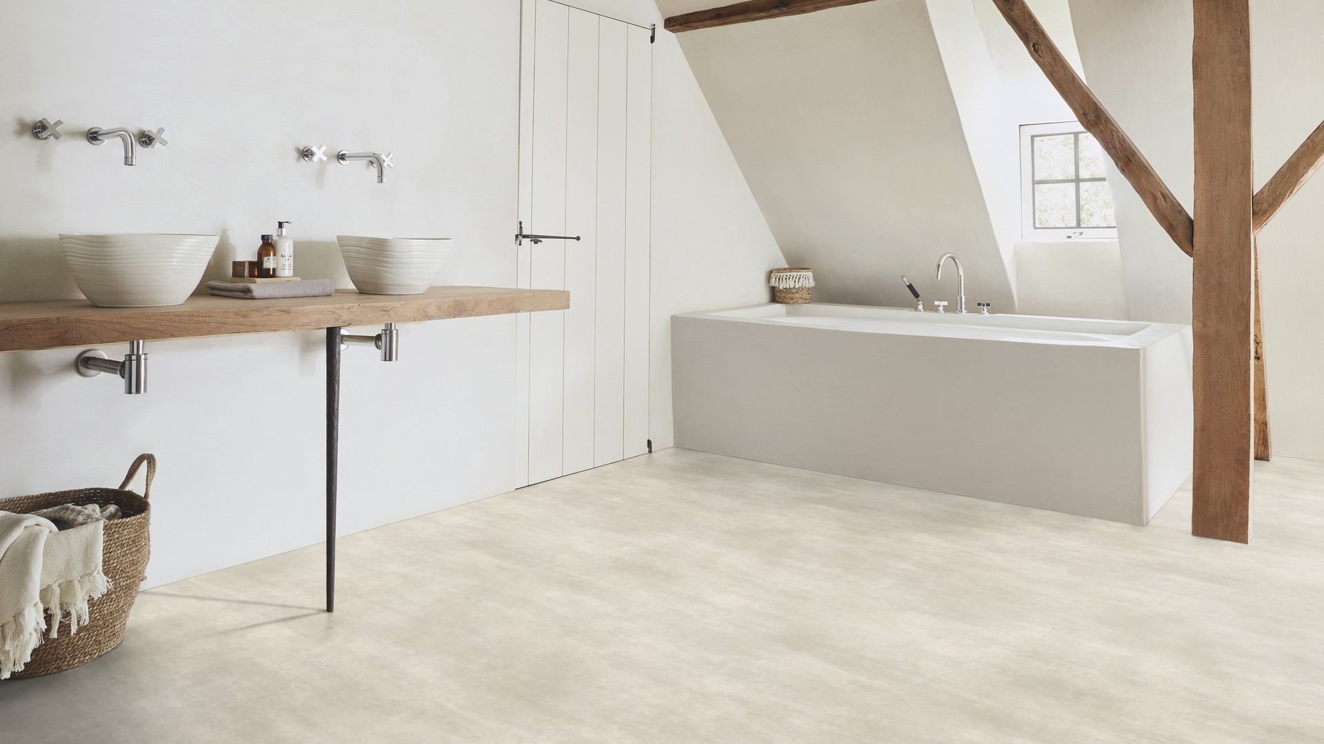 Tarkett Aquarelle Våtromsbelegg Raw Concrete Grey - Bilde 3