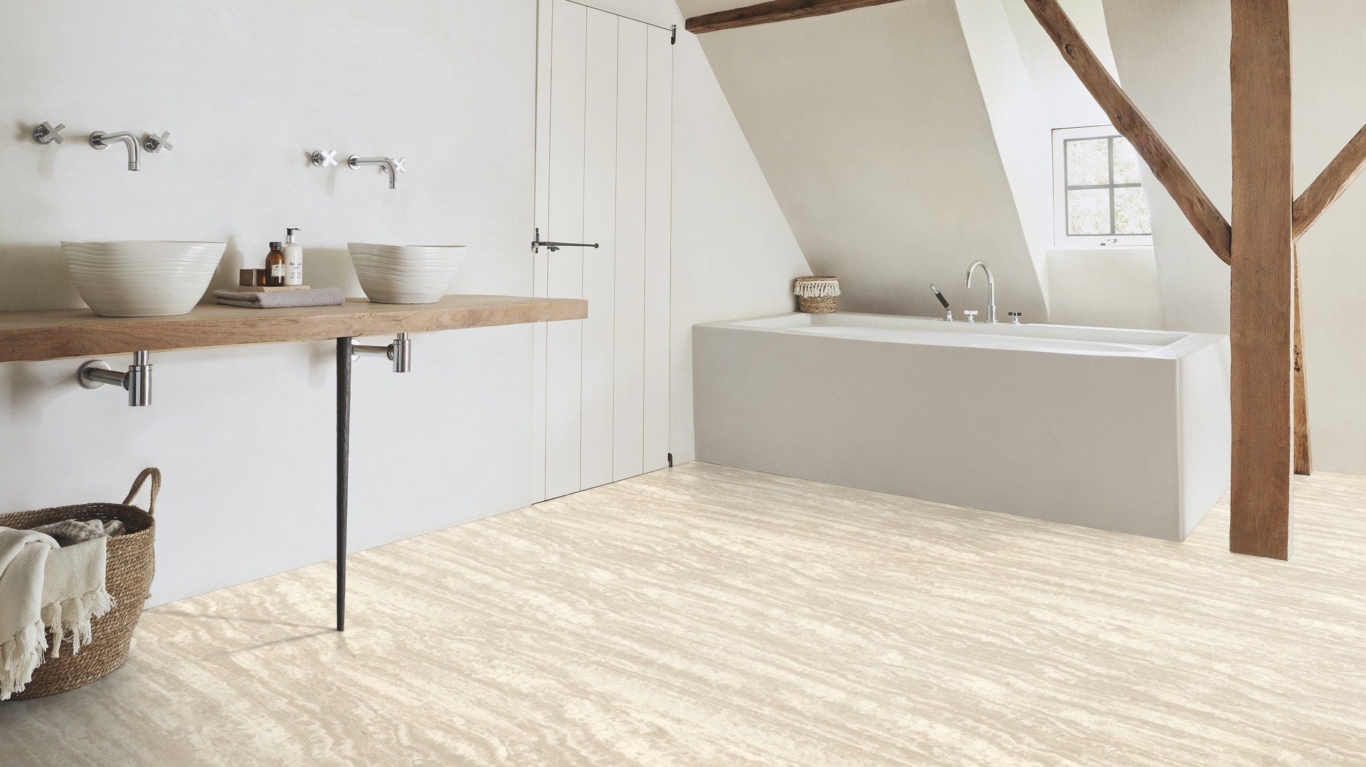 Tarkett Aquarelle Våtromsbelegg Travertine Beige - Bilde 3
