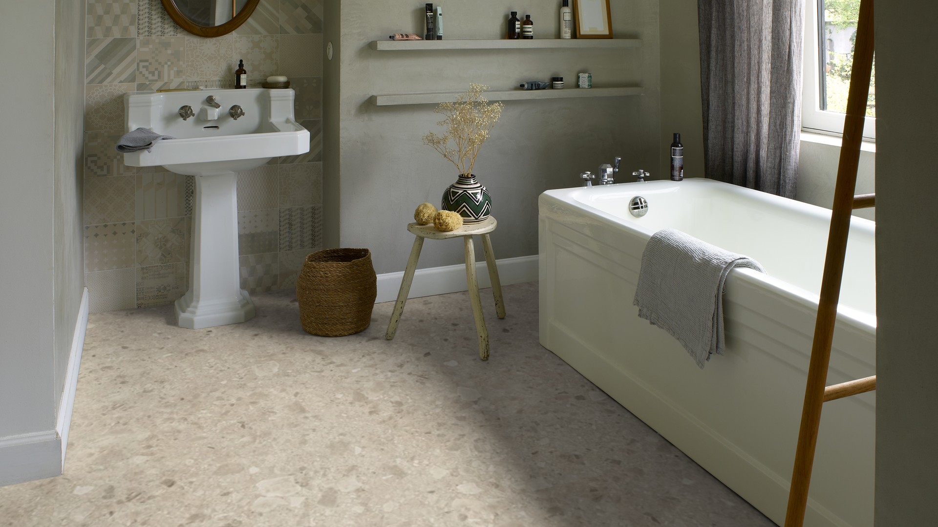 Tarkett Aquarelle Våtromsbelegg Brecciastone Fawn - Bilde 3