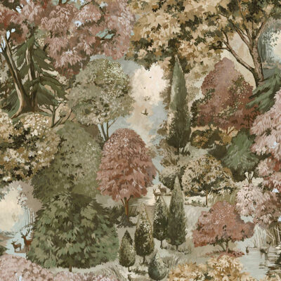 Tales of the Manor Pinecrest Rust Green 91951