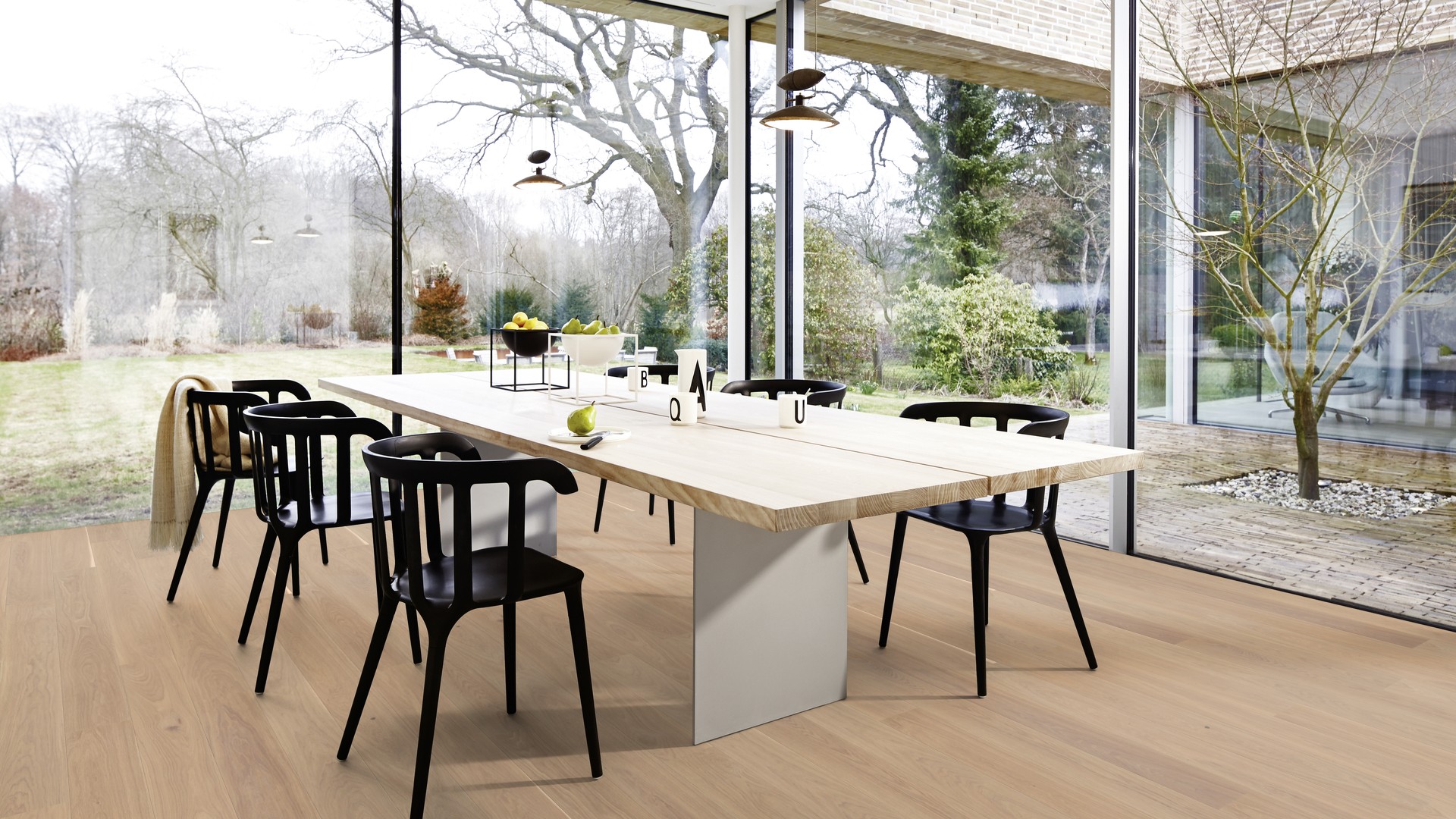 Boen Eik Hvit Andante Plank 181 Matt Lakk Parkett produktbilde stue