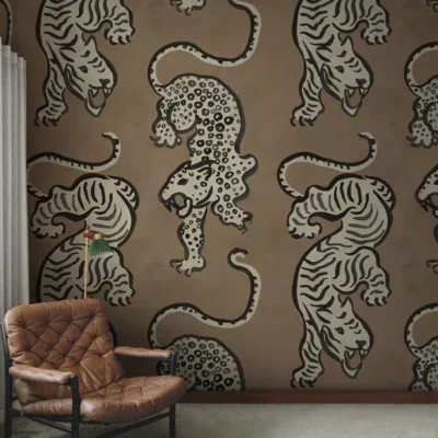 Rebel Walls, Ink Tiger Rust lounge stue