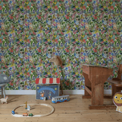 Rebel Walls, Poppy Meadow Rainbow barnerom