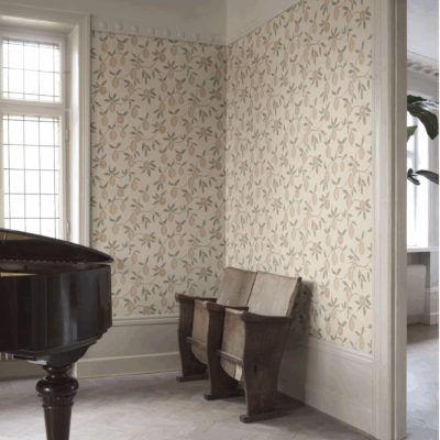 Rosa tapet med sitronmotiv – Sandberg Limone Blush