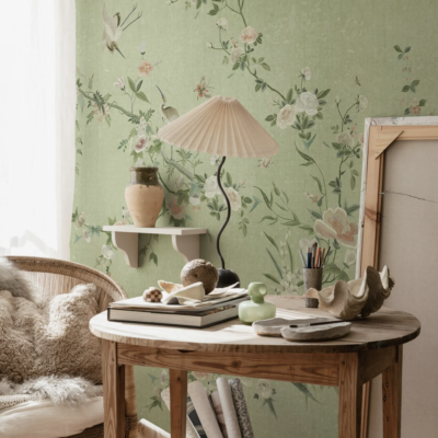 grønn fototapet Sandberg Bloom, Green kontor
