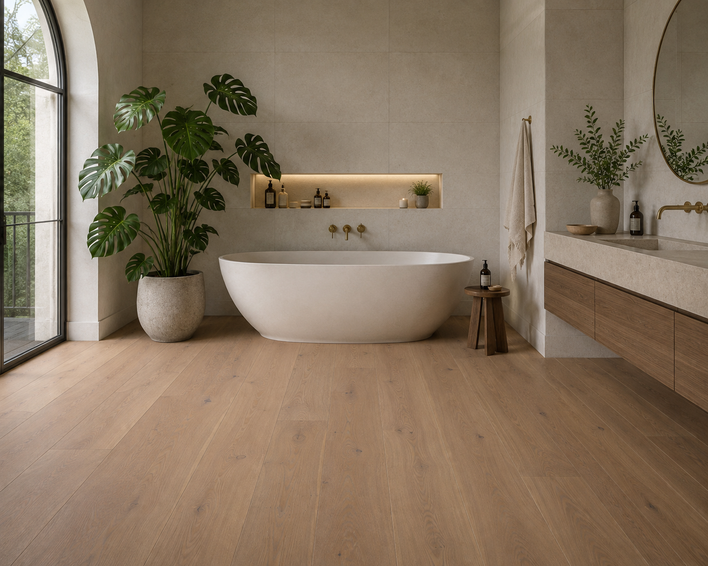 BOEN Chalet Eik Sand Country Live Natural olje med ekstra brede og lange parkettplanker